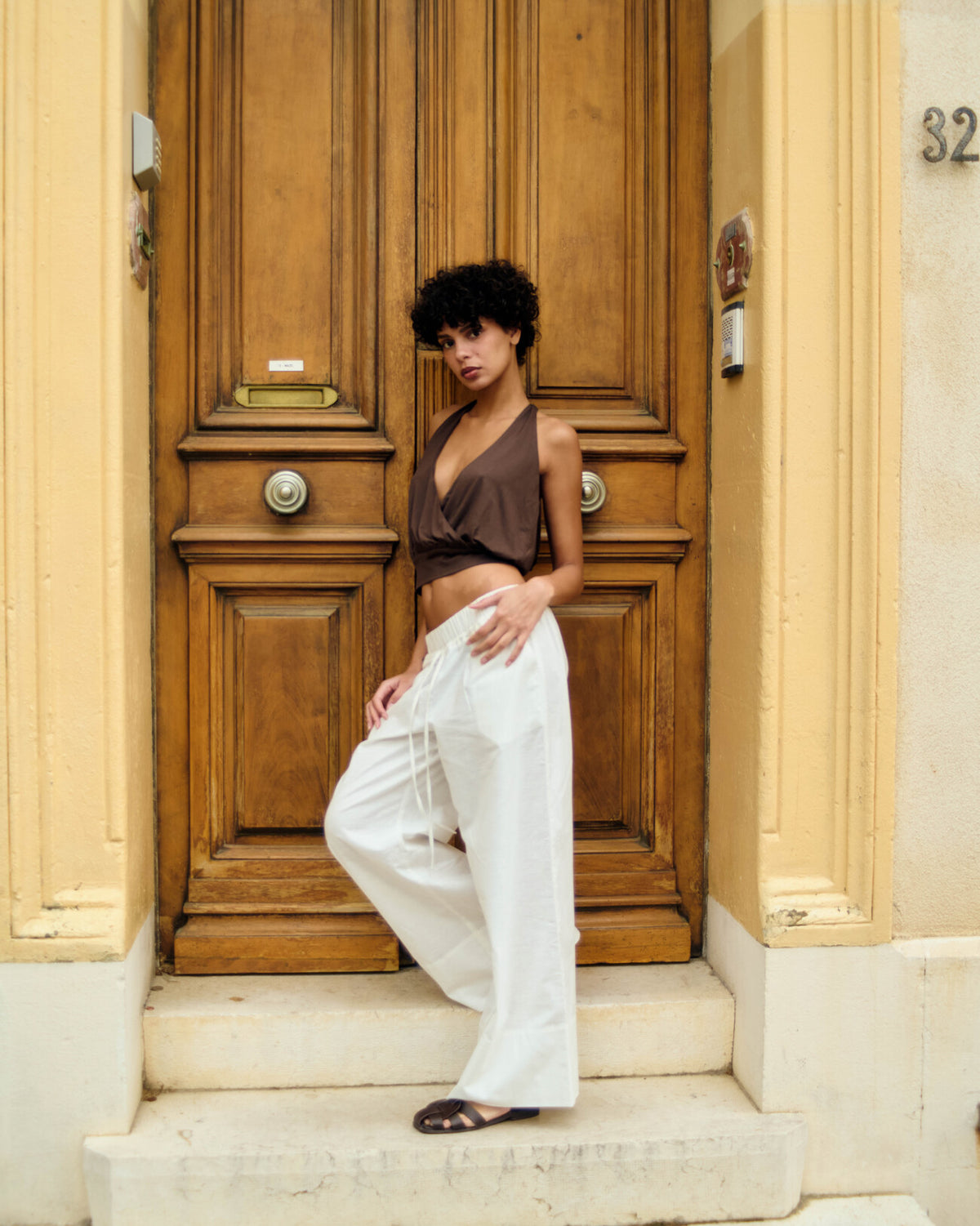 Vela bow topㅣBrown