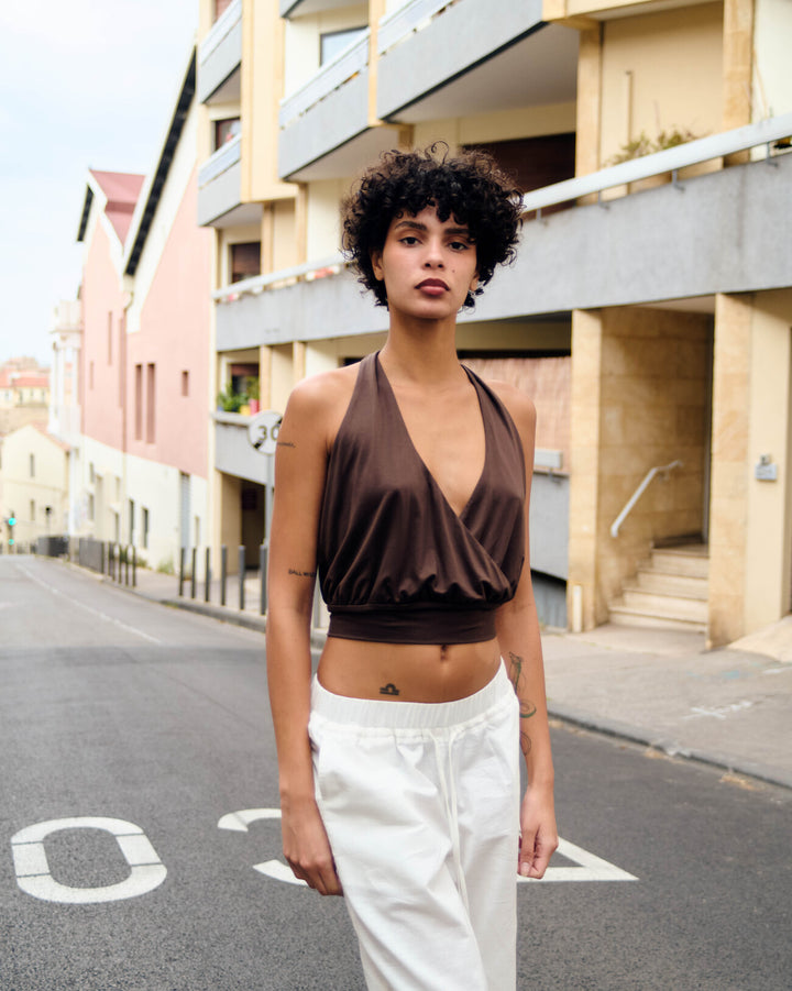 Vela bow topㅣBrown