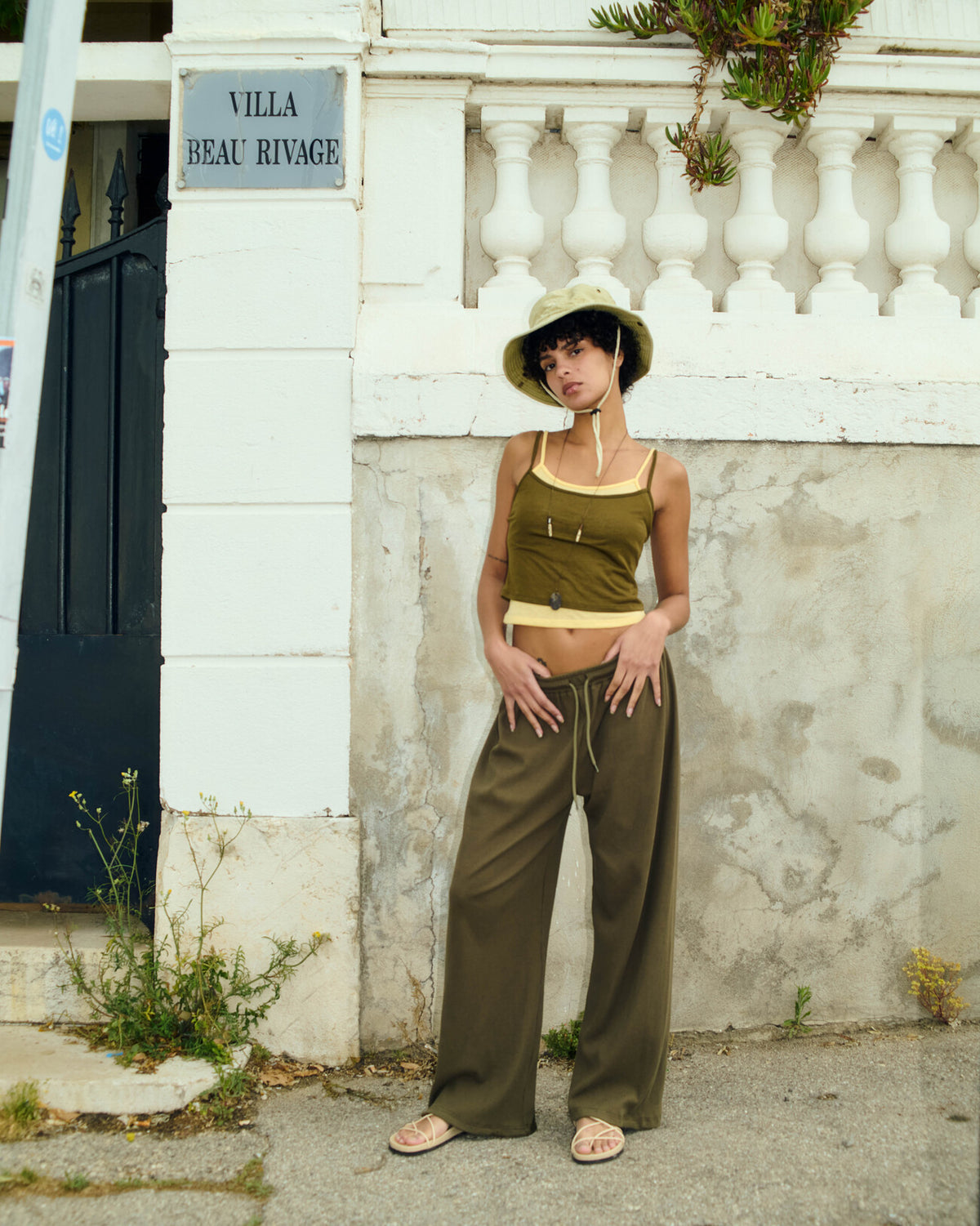 Lio washed safari hatㅣLight Khaki