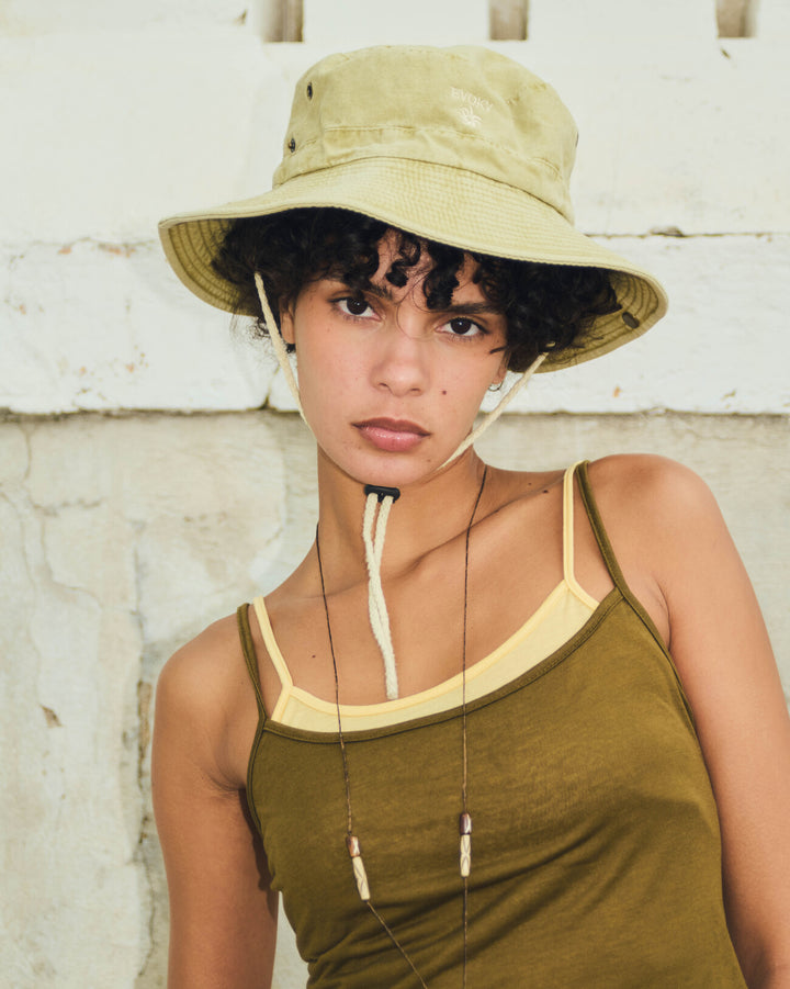 Lio washed safari hatㅣLight Khaki