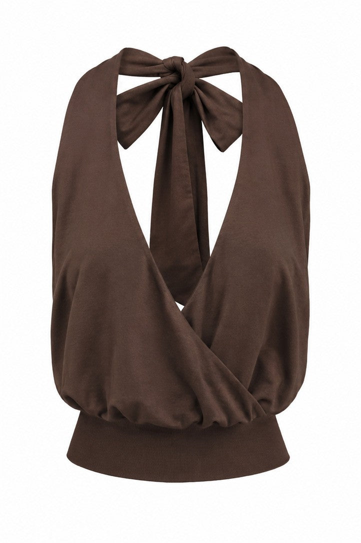 Vela bow topㅣBrown