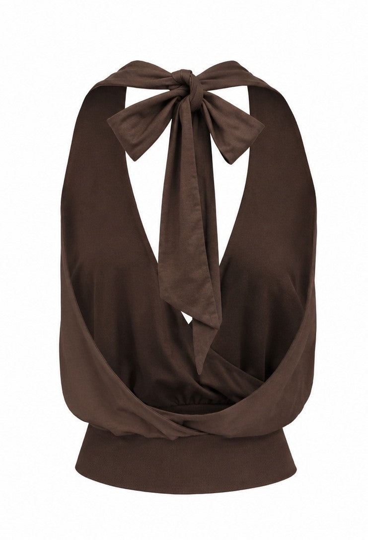 Vela bow topㅣBrown